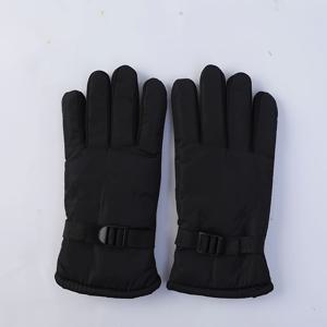 TEMU 남녀공용 보온 스키장갑 - 핑크 & 블랙 컬러 블록 디자인, 조절 가능한 손목끈, One Size Fits All, 핸드워시만 해야지만