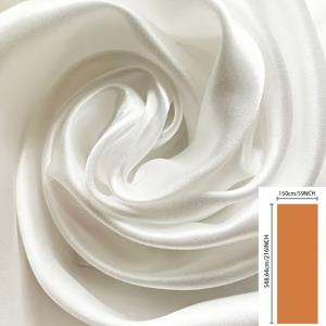 TEMU 웨딩 드레스 안감용 고급 소프트 새틴 원단, 의류용 단색 소재, 퀼팅, 재봉, 소파, 커튼, 가방, 쿠션 및 가구 커버에 적합한 1개 원단