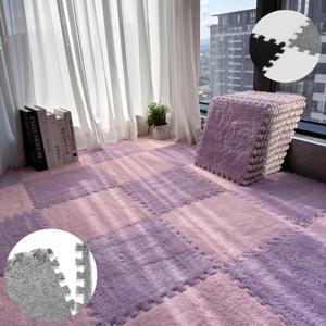 TEMU 30개입, 홈 방 장식, 실내 러그, 스웨이드 패치워크 러그, 침실 러그, 퍼즐 매트, 심플 사각 바닥 매트, 방음 충격 흡수 매트, 게이밍 매트, [더 두꺼운 버전]