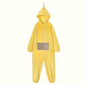 TEMU 귀여운 만화 캐릭터 후드 원피스 파자마 - 울트라 소프트 플란넬 성인 잠옷, 컬러풀 겨울용 착용 가능한 담요와 큰 단추, 손세탁 전용