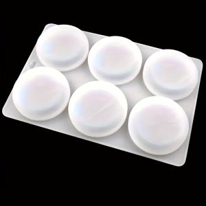 TEMU 1개 실리콘 몰드 - 6구형 라운드 모양, 수제 에센셜 오일 비누 & 케이크 베이킹용, 비전기식, 식품 공급 장비, DIY 아로마테라피 석고 공예에 이상적, 튼튼한 실리콘 소재, 가정용 주방 사용 / DIY 애호가용