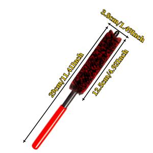 TEMU 유연한 자동차 휠 클리닝 브러시 - 유연하고 부드러운 플리스 소재, 쉽게 림, 타이어, 배기 파이프 및 엔진 베이 도달, 휠 클리닝 브러시|유연한 자동차 브러시|부드러운 플리스 소재