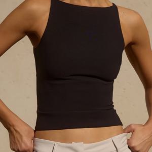 TEMU 단색 버튼 조끼