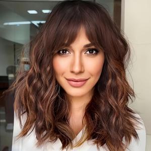 TEMU 12인치 여성용 헤어토퍼, 볼륨감 있는 플러피 클립인 조각