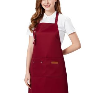 TEMU 고급 주방 캔버스 앞치마, 조절 가능한 어깨끈이 있는 작업복, 대형 포켓 2개와 소형 포켓 1개 포함, 남녀 공용, 요리사, 정원 가꾸기, 바비큐, 카페, 미용 및 매니큐어에 적합