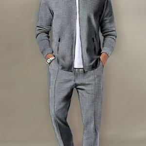 TEMU 탑과 하의로 구성된 남성용 스포츠 및 레저 의류, 해외 구매 가능.