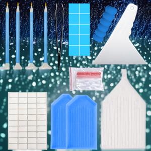 TEMU 54개 페인팅 도구 액세서리 기본 조합 패키스 세트, 초보자 수제 페인팅 필수품, 키트 구성: 핀셋, 도트 펜, 글루 클레이, 트레이, 전원 공급 장치 불필요, 보관 상자 미포함