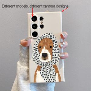 TEMU 삼성 갤럭시 S25 S24 S23 S22 S21 S20 울트라 S25 S24 S23 S22 S21 S20+ S25 S24 플러스 S20Fe S21Fe S23Fe S24Fe S10 플러스 S10E 노트 20 울트라 10+용 귀여운 강아지 패턴 소프트 폰 케이스, 직선 에지 충격 방지 낙하 방지 보호 커버 쉘