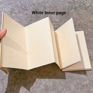 TEMU 빈티지 스타일 크라프트 종이 사진 앨범, 아코디언 메모리 북, 공예 애호가, 청소년 프로젝트, 발렌타인데이 선물, 기념일 선물, 새해 선물로 적합하며 스크랩북, 정크 저널로 사용 가능하며 코너 스티커와 헤드 포함