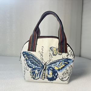 TEMU 미니 핸드백, 편리하고 가벼운 여성용 핸드백, 키홀더 포함 장바구니, 휴대폰 파우치, 소형 동전 지갑, 패브릭 백, 에스닉 스타일, 내구성 및 내마모성 가정용 부모 가방 또는 할머니 가방|빈티지샵