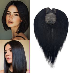 TEMU 여성을 위한 중간 머리칼 파트 헤어피스. 내열성 섬유로 제작되었으며, 미미한 머리카락과 잘 어울려 고급스러운 연출을 연출합니다. 일상복 및 특별한 날에 완벽합니다.