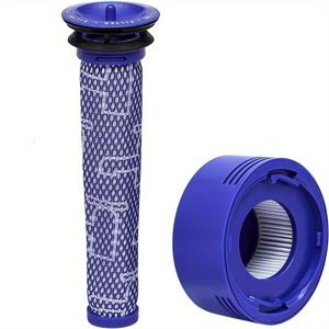 TEMU 다이슨 V6-V8 및 DC58-DC62 호환 교체 필터 2개 - Absolute, Animal, Motorhead, Plus, Pro 모델에 적합 - 부품 번호 965661-01 및 967478-01.