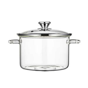 TEMU 손잡이가 있는 고급 보로실리케이트 유리 수프 냄비 - 오븐 및 스토브 안전한 내열성 투명 요리기구, 죽, 수프, 스파게티용 - 쉬운 세척과 내구성이 뛰어난 홈 & 레스토랑 조리용 유리