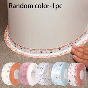 TEMU 1개 PVC 접착식 실리콘 테이프, 방습 욕실 및 주방 실링 테이프, 실링 및 홈 데코용, 쉽게 세척 가능, 내구성 있는 실링 솔루션