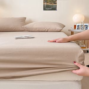 TEMU 1개 단색 침대 시트 (매트리스 커버 전용, 베개커버/베개 미포함) - 부드러운 브러시드 침대보, 피부 친화적 매트리스, 세탁기 사용 가능, 싱글/더블 침대용, 모던 , 멀티컬러