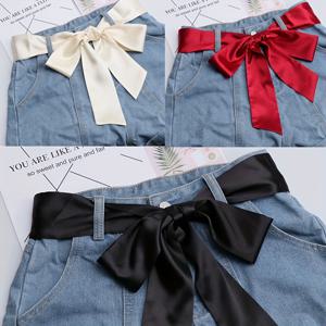 TEMU 여성용 헤드드레스, 핸드백, 지갑, 허리, 손목 장식용 롱 리본 벨트 3개 세트