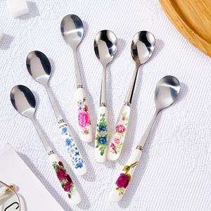 TEMU 6개 커피 스푼 세트, 독특한 스테인리스 실버웨어, 오래된 스타일의 귀여운 작은 숟가락, 설탕, 꿀, 및 수프 혼합에 완벽, 사무실 오후 차와 우아한 주방/레스토랑 식사용 액세서리