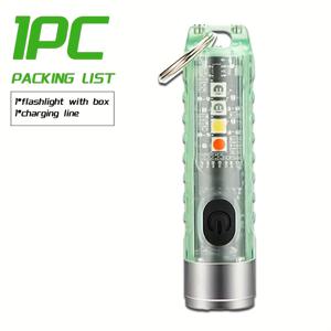 TEMU 키체인으로 디자인된 컴팩트 미니 LED 손전등. 11가지 모드와 COB 측면 디자인으로 독서 및 작업에 적합합니다. 빨간색 및 파란색 스트로브 색상의 포켓 사이즈 장식 토치이며 야간 활동, 엔터테인먼트, 레저에 적합합니다.