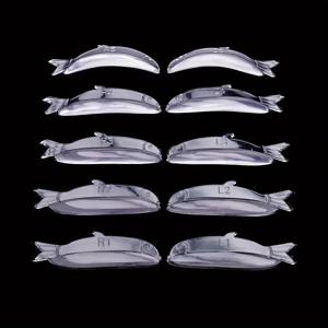 TEMU 10개입 물고기 모양 실리콘 속눈썹 키트와 재사용 가능한 라미네이션 패드 - 완벽한 속눈썹 펌을 위한 3D 속눈썹 컬러 액세서리