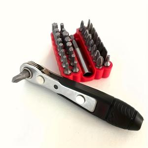 TEMU 34pcs 라チェ트 렌치 세트, 라チェ트 스크루드라이버 세트, 더블 헤드 라チェ트, 직선 핸들 렌치, 필립스 및 플랫 헤드 스크루드라이버 포함, 헥스 및 토르스 비트, 밀폐 공간에 적합, 배터리 없음