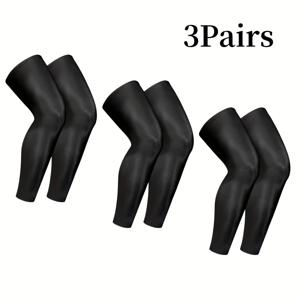 TEMU 세련된 아이스 필링 레그 슬리브 3켤레 세트, 아이시 파워 넘치는 냉감, 통기성 좋고 속건성, 부드럽고 피부 친화적, 가볍고 편안함, 야외 활동을 위한 패셔너블한 액세서리 필수품 (생일/휴일 선물).