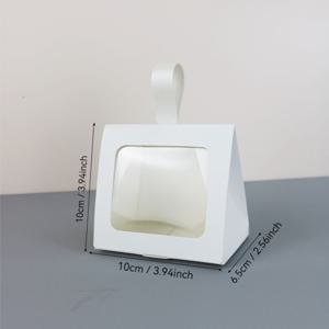 TEMU 그녀/그를 위한 선물 24개입 삼각형 선물 상자 - 투명 창문, 우아한 디자인, 고품질 종이 & 골드 리본 액센트, 결혼식, 생일, 휴일, 기업 행사용 - 다용도 파티 선물 포장, 선물 상자, 휴일 선물 상자, 모던 선물 상자, 튼튼한 상자 구조, 크리스마스, 할로윈