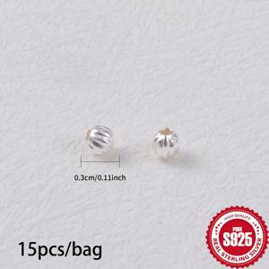 TEMU 15개/팩 S 순은 호박 구슬 스페이서 비즈 루즈 비즈 주얼리 액세서리 DIY 비즈링 팔찌 목걸이 발찌 스페이서 주얼리 재료