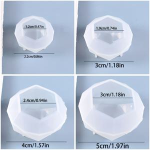 TEMU 4개 세트 레진 몰드, 4가지 사양 고광택 컷 표면 보석 펜던트 테이블 실리콘 몰드, 공예품 제작용, 핸드메이드 선물 및 주얼리 장식, 쉬운 탈형 및 세척 가능한 에폭시 레진 실리콘 몰드