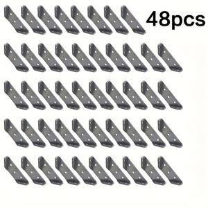 TEMU 12/24/48개 코너 브래킷 - 헤비듀티 삼각 커넥터, 가구 및 목재 프레임 지지대, 쉬운 설치, 내마모성, 홈 & 오피스 데코, 가구 지지 브레이스|세련된 금속 브래킷|내구성 있는 구조