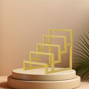 TEMU 4단 금속 지갑 디스플레이 스탠드 - 골든 마감의 슬림한 디자인, 사무실 및 소매점 정리에 견고한 금속 구조, 손세탁 가능한 남성 패션 액세서리 홀더, 우아한 장인정신