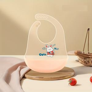 TEMU 1개 아기 실리콘 턱받이, 여름용 가볍고 고품질 유아용 침받이