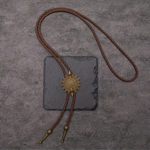 TEMU 1pc 서부 가우보이 볼로 타이 넥레이스 - 별 액센트가 있는 긴 화살 디자인, 블랙 & 브라운 브레이드 코드, 금속 티프, 캐주얼 의상용 스타일리시한 남성 패션 액세서리, 가우보이 액세서리