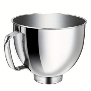 TEMU Kitchenaid 호환 믹싱 볼 1개, Kitchenaid 4.5/5쿼트 틸트 헤드 믹서 대체용 304 스테인리스 스틸 믹싱 볼, 미끄럼 방지 손잡이 디자인, Kitchen Aid 볼용