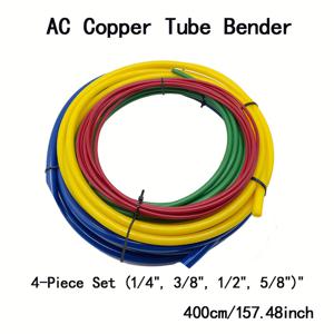 TEMU 4미터 / 157.48인치 4개 세트 AC 구리 파이프 벤더, 부드러운 PE 디자인의 솔리드 고무 스트립, 에어컨 구리 파이프 벤딩 도구, 파이프 벤딩 천 파이프 가이드, 자동차 수리 도구.