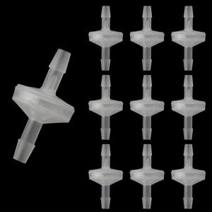 TEMU 10개 플라스틱 체크 밸브 - 원방향 바브 호스 인라인 역류 방지 밸브, 유럽 & 미국 나사산 표준, 내구성 있는 플라스틱 구조 (공기, 연료, 오일용) - 자동차, 배관, 잔디 관리 도구, 배관 부품, 투명 디자인, 안전한 나사 연결, 컴팩트 설계, 누수 방지, 연료 시스템, DIY 애호가용