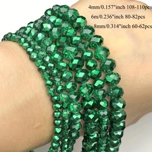 TEMU 앤비즈 오스트리아 인조 비즈 - 센터 홀 라운드 스페이서 비즈, 목걸이·팔찌·귀걸이·키체인 제작용, 진한 에메랄드 컬러, DIY 공예용, 여성 및 주얼리 디자이너를 위한 비즈 세트, 핸드메이드 액세서리, 반짝이는 장식, 정밀 커트, 공예 애호가를 위한 선물