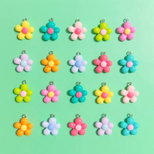 TEMU 20개 마카롱 컬러 오각꽃 참 장식, 핸드메이드 주얼리, 펜던트, 귀걸이, 체인 장식, 창의적인 선물, 귀걸이, 목걸이, 팔찌, 가방참, 레진 액세서리 및 부품