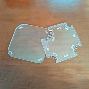 TEMU 2pcs 아크릴 투명 지퍼 코너 가이드, 플라스틱 수선 용품 및 DIY 인조 가죽 액세서리, 투명 지퍼 설치 도우미, 실용적인 디자인, 지퍼 수리 키트