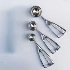 TEMU 스테인리스 스틸 스쿠프, 스테인리스 쿠키 도우 스쿠프, 베이킹 쿠키 스쿠프, 트리거 릴리즈 스쿠프, 베이킹 과일 쿠키 스쿠프, 컵케이크 스푼, 실프리, 가정용 및 호텔·레스토랑에 적합