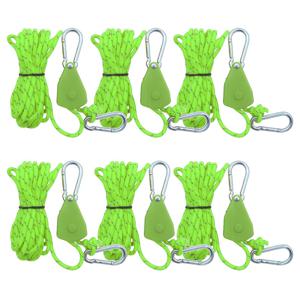 TEMU 6개 풍선 로프, 설치 불필요한 야외 텐트용 내장 잠금 밧줄, 편리 조절 가능, 4mm 반사 방풍 우산 줄, 총 길이 4미터