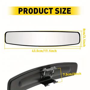 TEMU 1개 와이드 앵글 볼록 후방 거울 - 확장된 시야, HD 선명도, 자동차 및 트럭/SUV용 - 후방 또는 내부 사이드 미러 교체 (17인치 설치), 주차 보조 기능, 현대적인 차량 액세서리, 신뢰할 수 있는 성능, 차주를 위한 제품