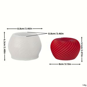 TEMU 1개 리얼리스틱 스파이럴 구형 몰드 - 녹색 잎 포함, 비식품용, 비누, 캔들, 레진 공예, 웨딩, 파티 장식에 적합 - 탈형 쉬움, 재사용 가능한 무독성 DIY 몰드, 홈 및 선물, 주방 장식 및 액세서리, 캔들 만들기, 장식용, 내구성 있는 실리콘, 웨딩 플래닝용