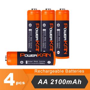 TEMU 파워칸 충전식 AA 니켈수소 배터리 팩, 1.2V 2100mAh 용량, PP 보관함 포함, 디지털 카메라, 캠코더, 알람 시계, 전자 저울 등용