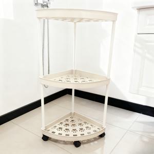 TEMU 1개 모던 3단/4단 코너 책장, 접이식 및 조립 필요, 욕실·주방·화장품·욕조용 다목적 수납 바구니