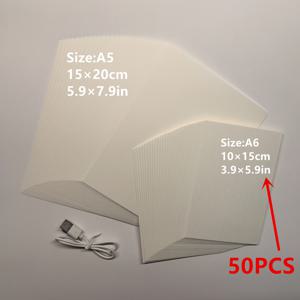 TEMU 50장 (팩) 두꺼운 매트 카드스톡 종이 - & DIY 공예, 초대장, 인사말 카드에 적합 - 부드러운 필기감, A5/A6 사이즈, 결혼식, 생일 파티 초대장, 스크랩북, 저널링, 엽서에 이상적