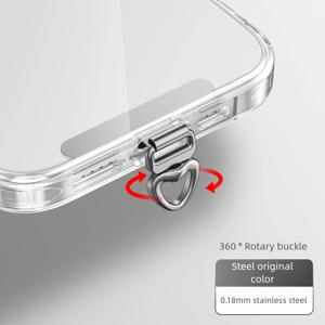 TEMU 폰 패드 초박형 스테인리스 스틸 클립 백 스티커 연결 카드 0.18mm 금속 고급형 회전식 분실 방지 스티커