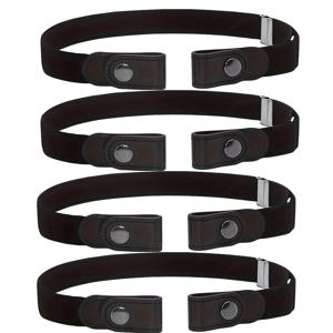 TEMU 2-4개입 남녀공용 탄성 버클 없는 벨트 - 신축성 있는 보이지 않는 허리 밴드, 청바지 & 스커트용 캐주얼 스트리트 스타일, 손세탁/세탁기 사용 가능, 원 사이즈, 주말, 통근 & 캐주얼 복장에 적합, 브레이드 디자인, 다용도 패션 액세서리