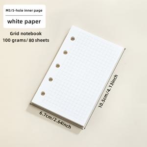 TEMU M5 루즈리프 리필 페이지, A8 빈/줄/격자/플래너/주간 플래너/월간 플래너/월간 체크인/일일 한 페이지 다양한 스타일, 100g/80매 한 권, 휴일에 적합: 독립기념일, 음악 축제, 투우 달리기, 토치 축제, 에든버러 국제 축제, 할로윈, 하누카, 발렌타인데이, 크리스마스, 새해 선물, 이드 알아드하