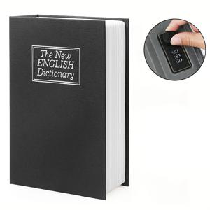 TEMU 조합 잠금장치가 있는 위장 책 금고 - 비밀 보관함, 미니 보안 금고, 돈 및 귀중품 보관용, 집, 사무실, 여행용 숨겨진 수납 공간 (4.5인치) - 책 모양의 은밀한 금고