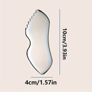 TEMU 스테인리스 스틸 구아샤 페이셜 도구 - 라이트 베이지 케어용 인체공학적 메탈 스크레이퍼, 바디 및 아이 마사지 보드 - 교체 가능한 헤드가 있는 내구성 있는 얼굴 및 바디 마사지 보드, 배터리 필요 없음, 루틴, 슬림한 디자인, 고품질 구조, 여성용 페이스 마사지기, 페이스 마사지 도구 세트, 피부 관리, 데르마 롤러, 제품